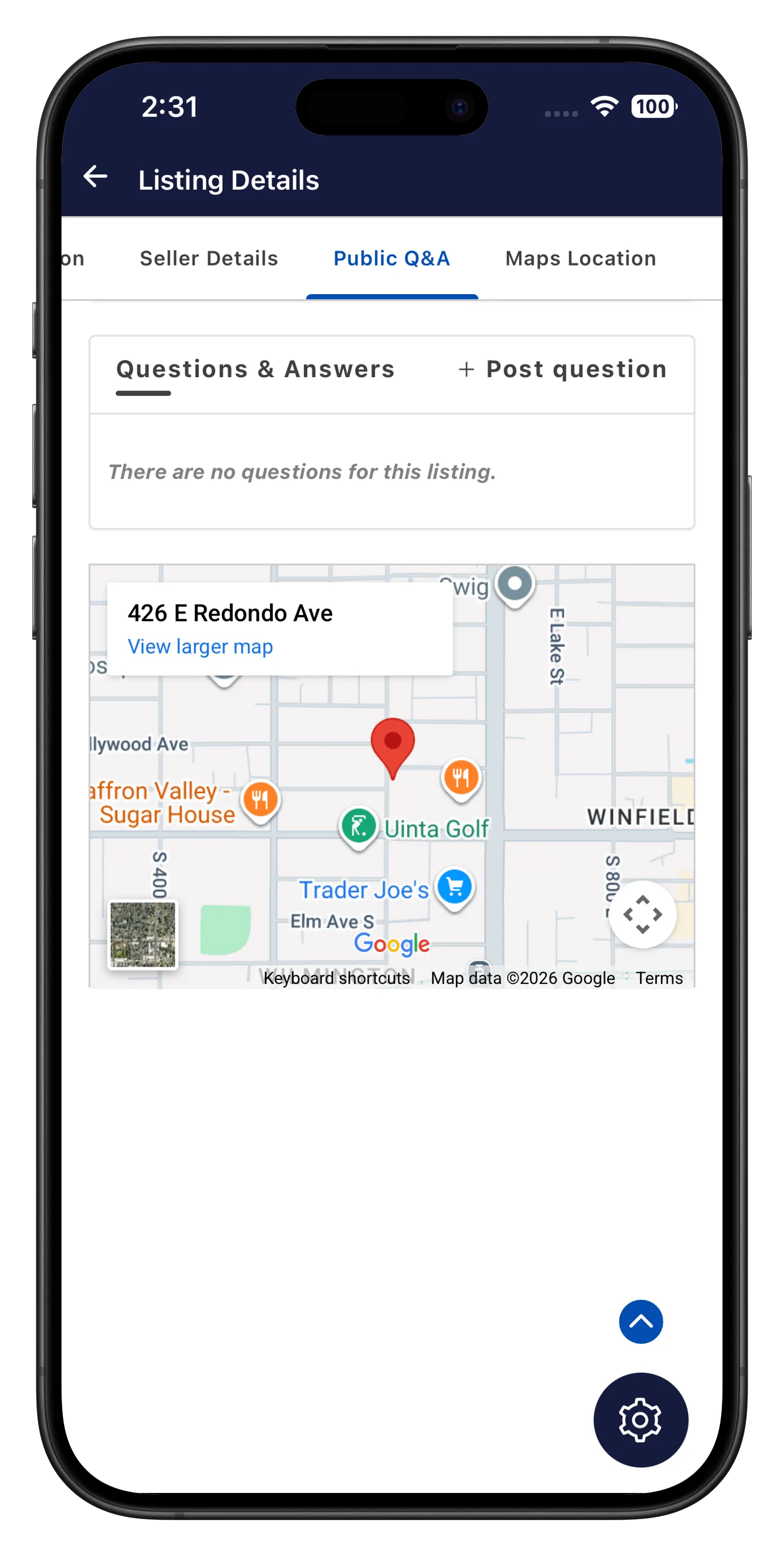 Google Maps integration for a pickup location