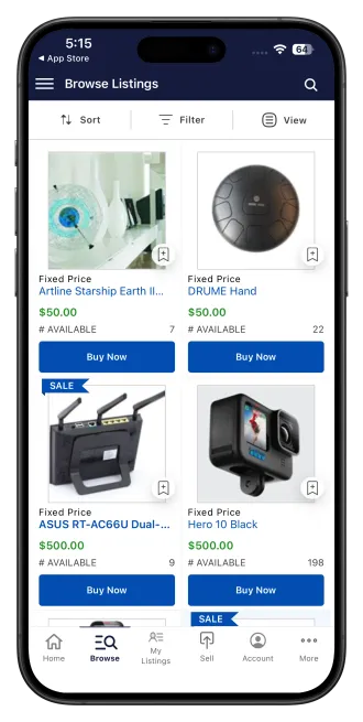 AuctionWorx Enterprise edition listing grid screen